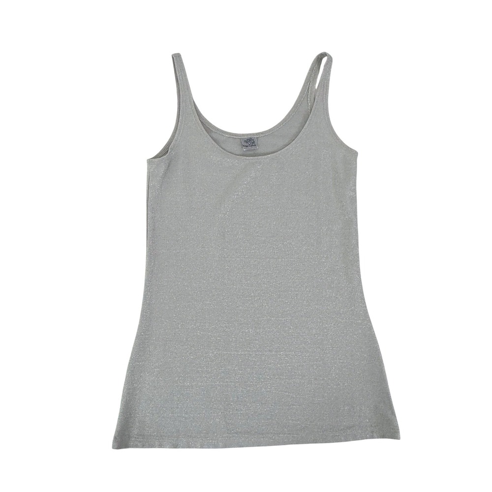 Only Hearts Tank Top Silver Metallic Rayon Blend S